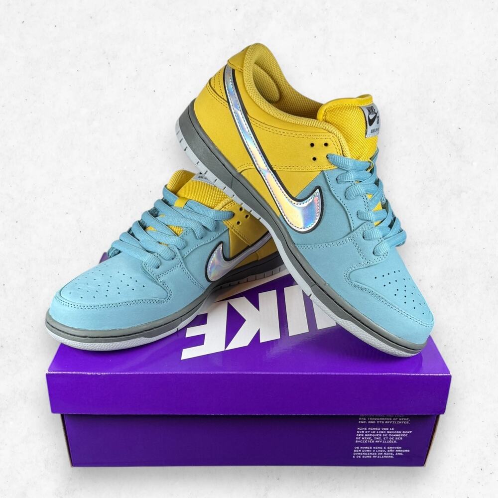 Nike SB Dunk Low Pro Muni Lightning Denim Turquoise Yellow Men's 11 IR1888-700
